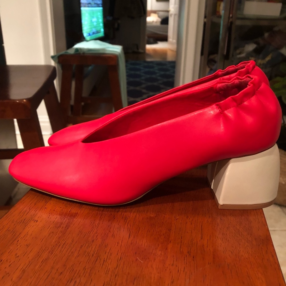 👠 ASOS | Red colored block heels | 9
